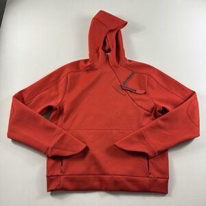 Puma Tech Knit Hoodie Fleece Sweater‎ Top Adult Mens Small Red Active Training